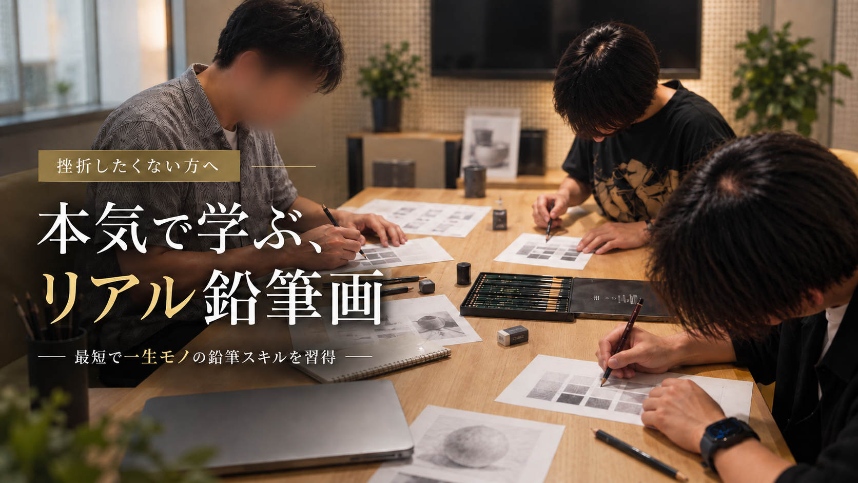 絶対に挫折したくない方へ。最短で一生モノの鉛筆画スキルを習得できるリアリスティック鉛筆画教室